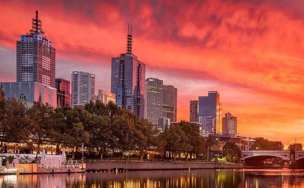 Melbourne CBD Sunset